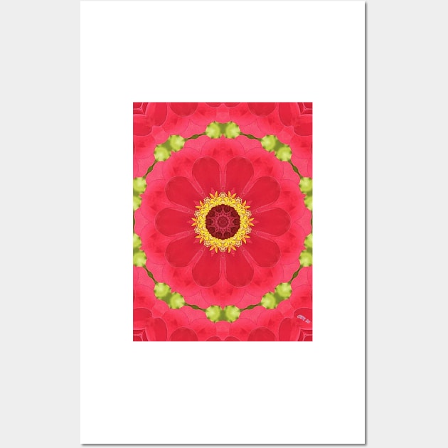 Kaleidoscopic Zinnia Wall Art by RainbowStudios